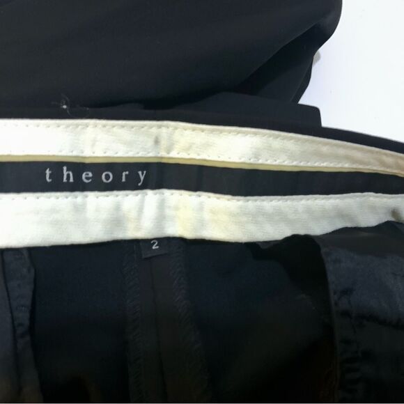 THEORY Wool-blend straight-leg pants size 2 wool 98% Lycra :2% - Picture 8 of 11